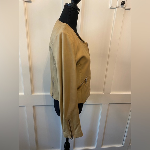 Bagatelle Tan Leather Jacket - Picture 5 of 8